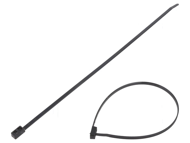 Kabelbinder; dubbel; L: 305mm; W: 4,7mm; polyamide; 180N; zwart Kabelbinder; dubbel; L: 305mm; W: 4,7mm; polyamide; 180N; zwart